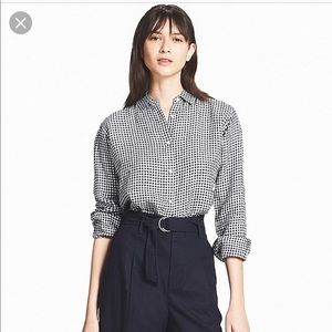 Linen checkered long sleeve